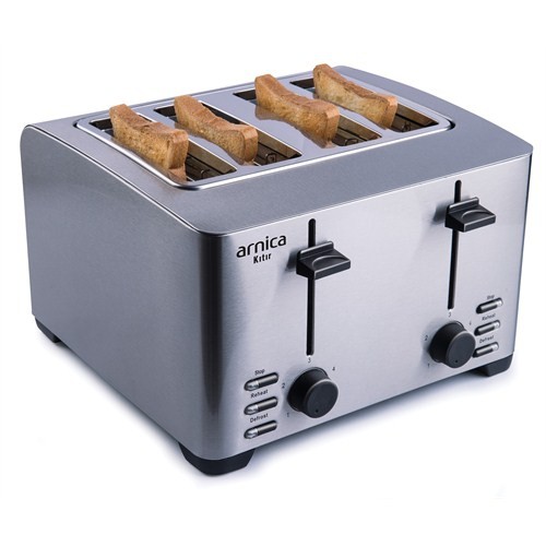 Arnica Kıtır 4-Sliced ​​Stainless Steel Toaster